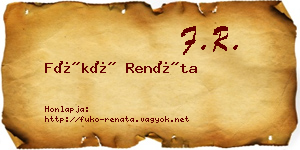 Fükő Renáta névjegykártya